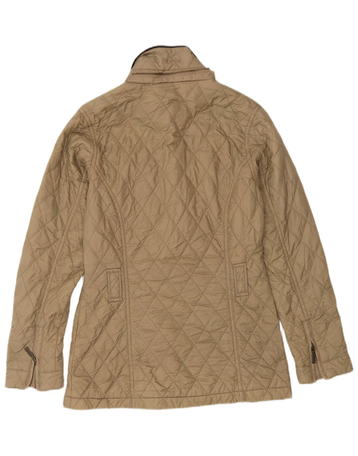 Barbour Chaqueta acolchada para mujer UK 8 Small Beige Poliamida