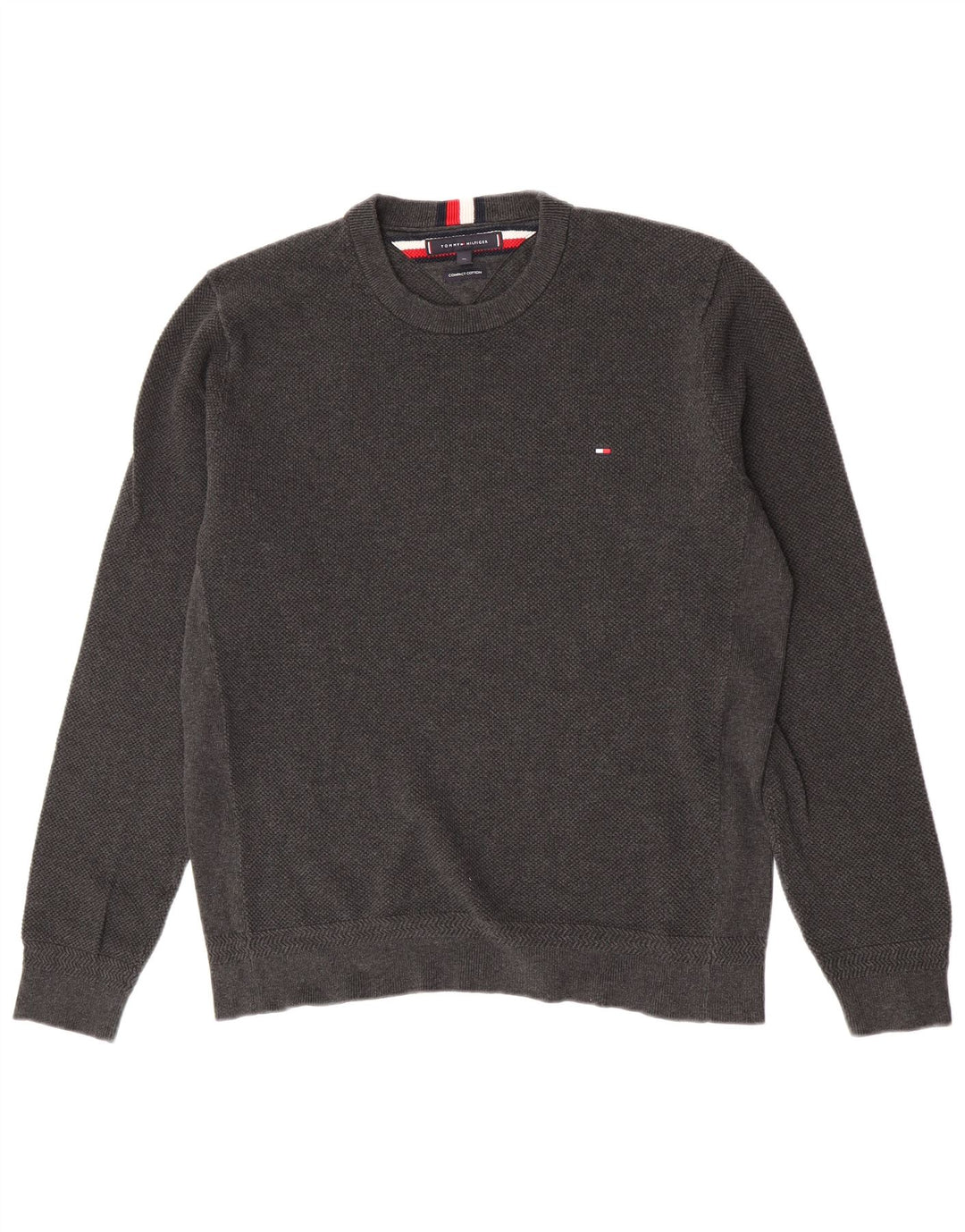 Tommy Hilfiger Jersey con Cuello Redondo para Hombre XL Algodón Gris