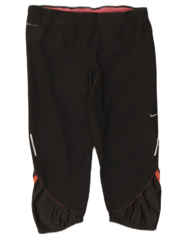 Nike Dri Fit Capri Pantalones de chándal para Mujer UK 44 Mediano Negro Poliéster