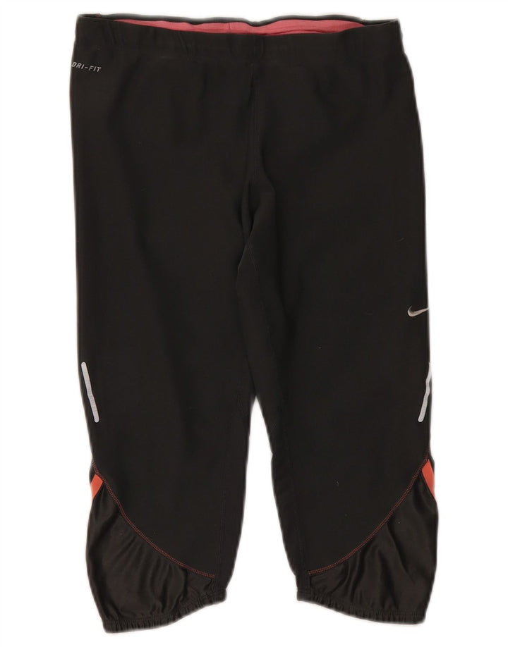 Nike Dri Fit Capri Pantalones de chándal para Mujer UK 44 Mediano Negro Poliéster