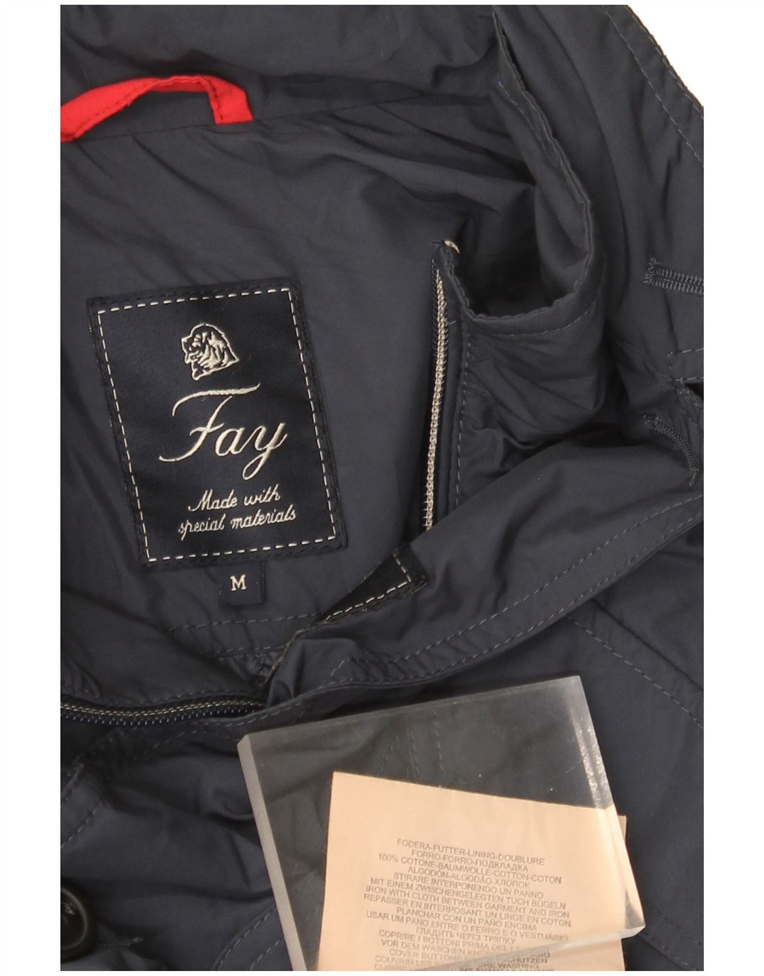 Fay Chaqueta utilitaria para hombre UK 38 Medium Azul marino Algodón