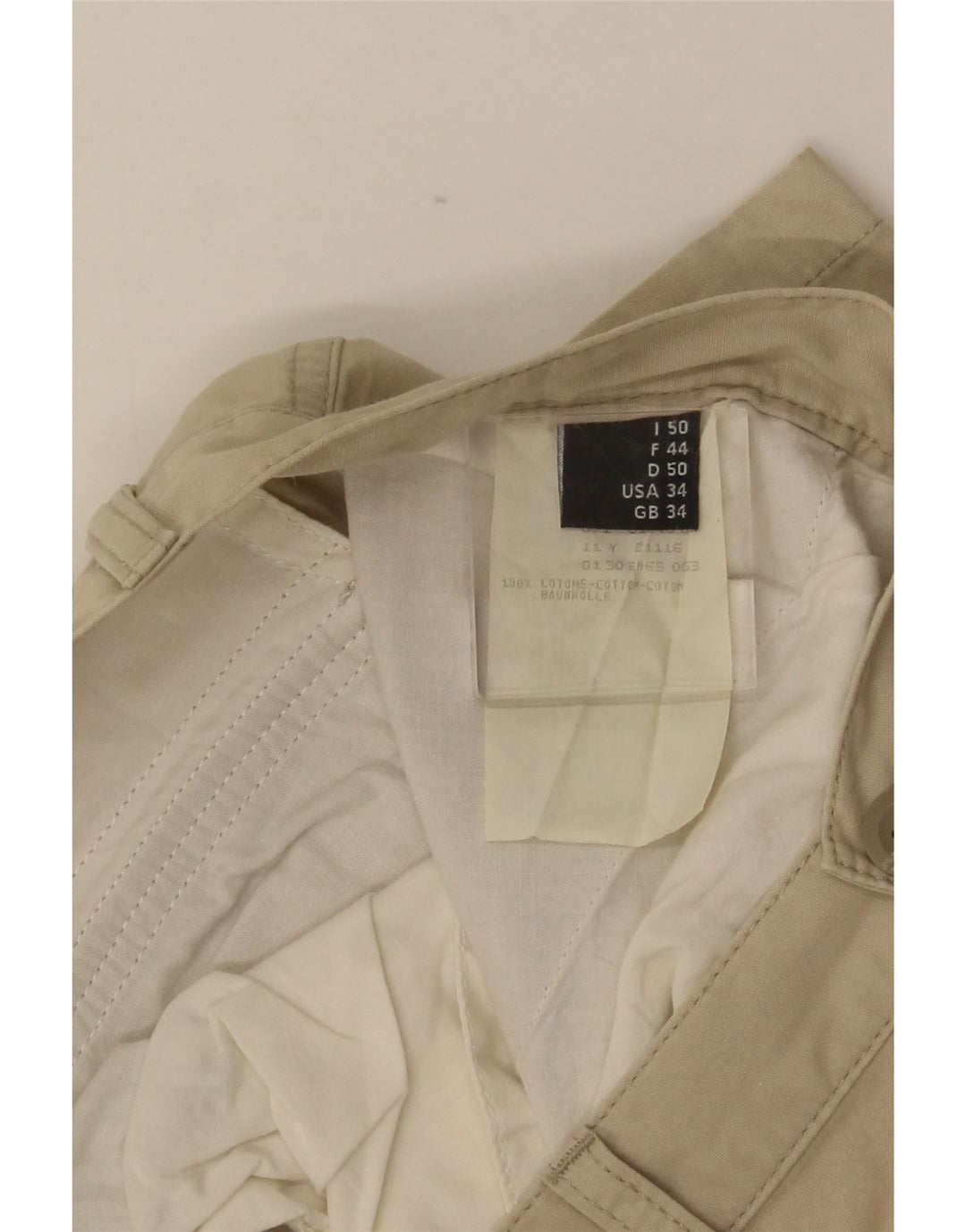 BELFE & BELFE Pantalones cortos cargo para hombre W34 Algodón beige grande