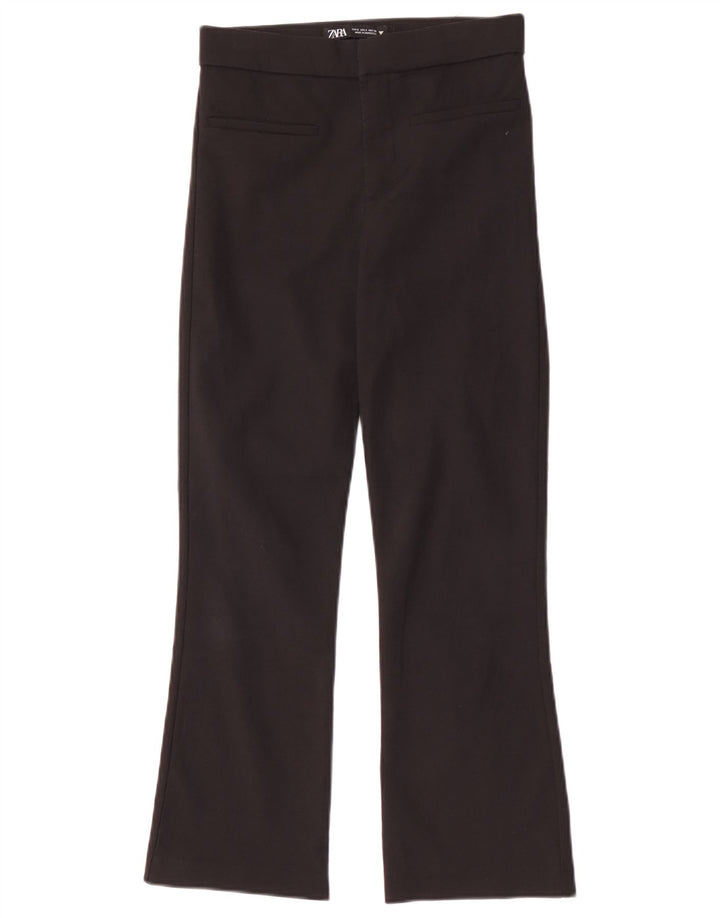 Zara Mujer Pantalón Casual Bootcut Pequeño W26 L25 Negro