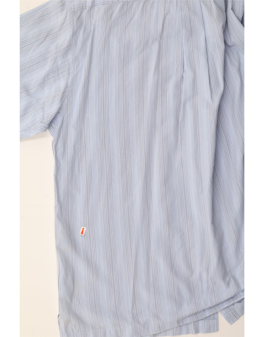 IZOD Mens Short Sleeve Shirt Large Blue Striped Cotton Vintage Izod and Second-Hand Izod from Messina Hembry 