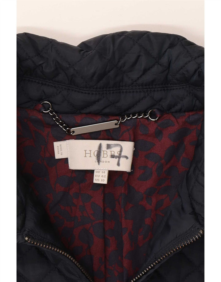 Hobbs Chaqueta acolchada para mujer UK 14 Large Nylon azul marino