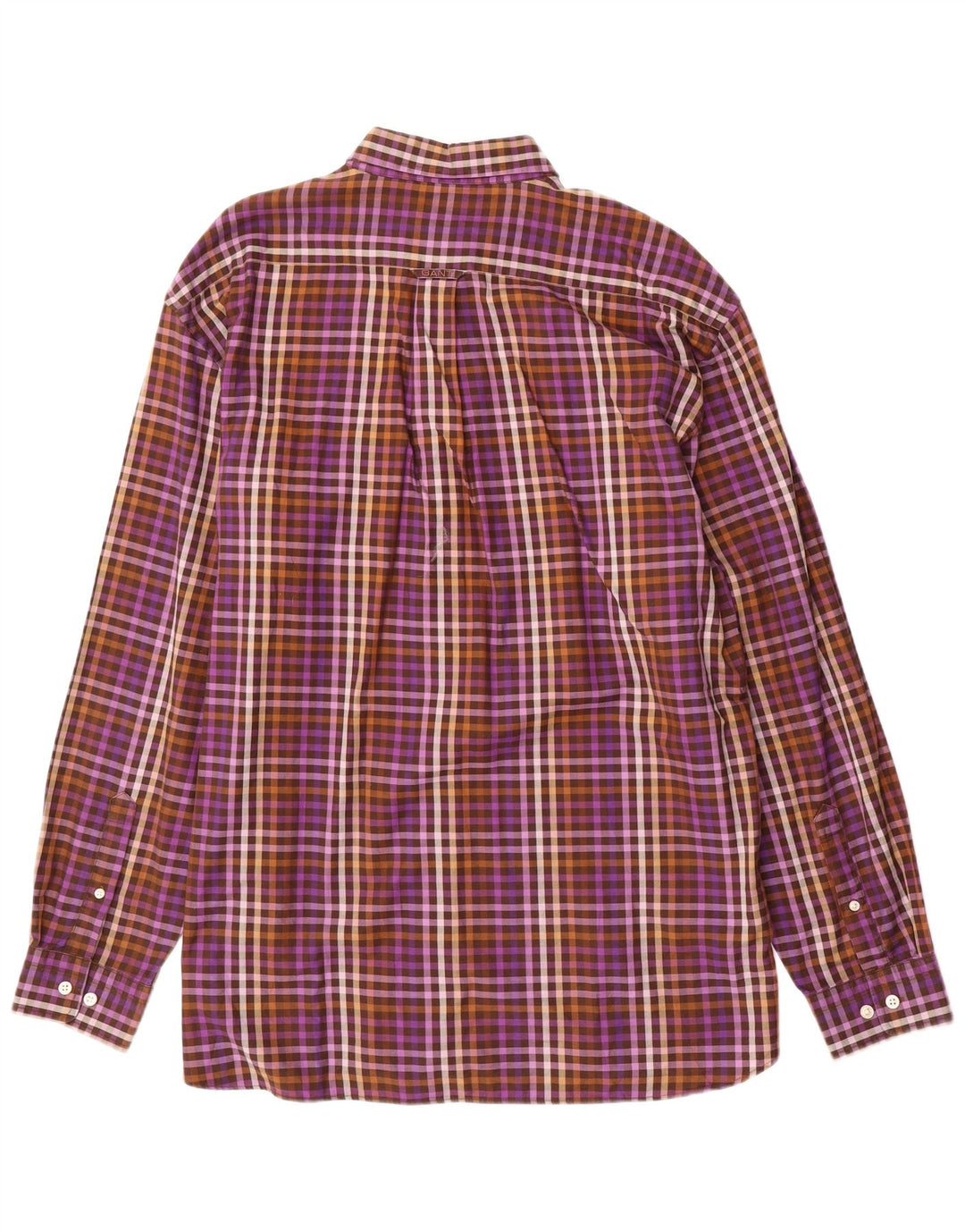 Gant Camisa Regular Fit XL De Algodón A Cuadros Morado Hombre