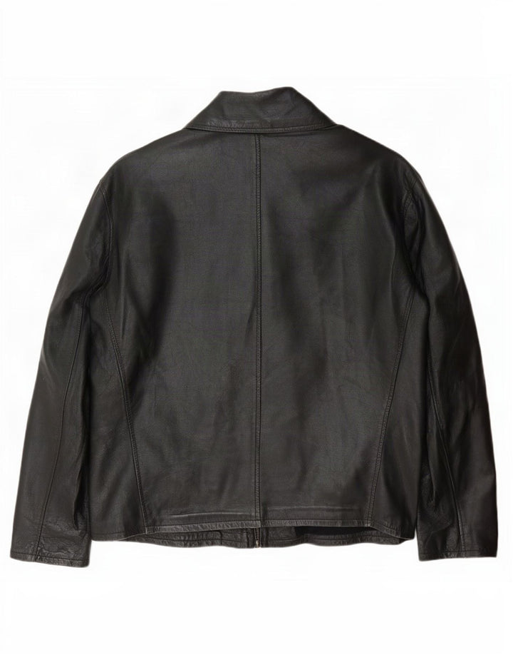 Chaqueta de cuero para mujer Gaudí UK 46 Grande Negro