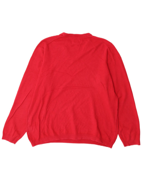 Adidas Jersey extragrande con cuello en V para mujer UK 18 XL Algodón rosa