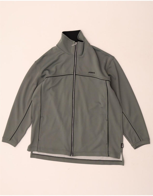 Asics - Chaqueta de chándal para mujer, talla 40, XL, poliamida gris