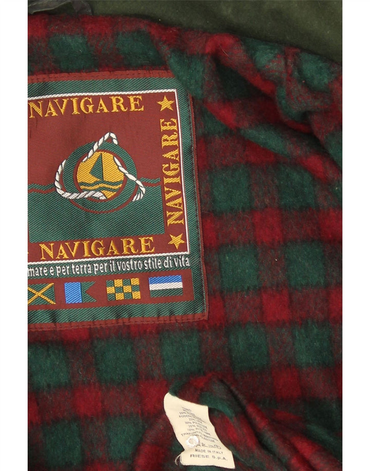Navigare Abrigo para hombre UK 40 Grande Lana verde