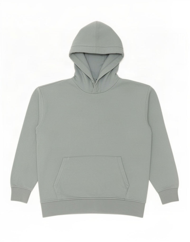 Zara Hombre Sudadera Con Capucha Jersey Azul Medio Algodón