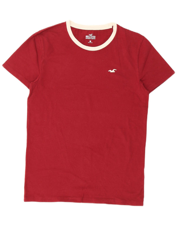 Camiseta Hollister Hombre Top Small Borgoña Algodón