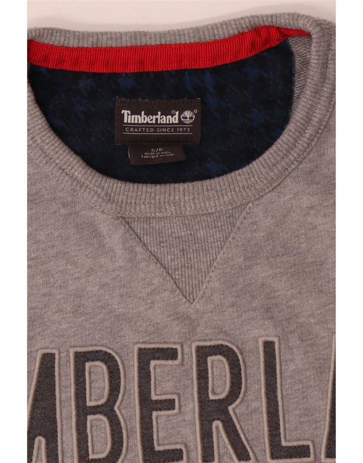 Timberland Hombre Sudadera Gráfica Jersey Pequeño Algodón Gris