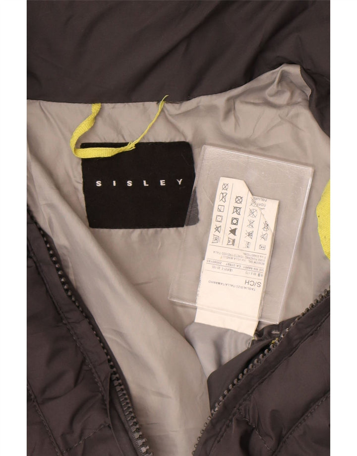 Sisley Chaqueta acolchada con capucha para hombre UK 36 Small Gris Poliéster