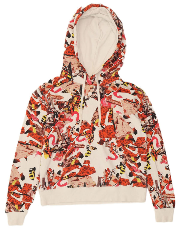 CONVERSE Jersey con capucha y estampado abstracto para mujer UK 10 Small Multicolor