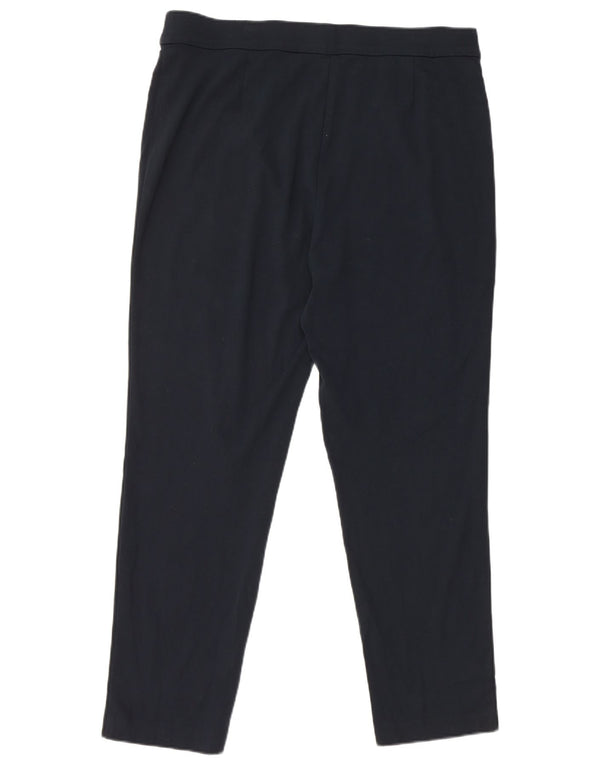 Marks & Spencer Pantalones Casuales Cónicos para Mujer UK 18 XL W36 L28 Azul Marino