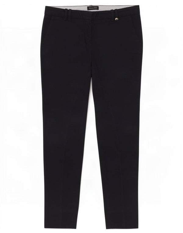 Massimo Dutti Pantalón Chino Slim Mujer EU 38 Small W28 L29 Azul Marino