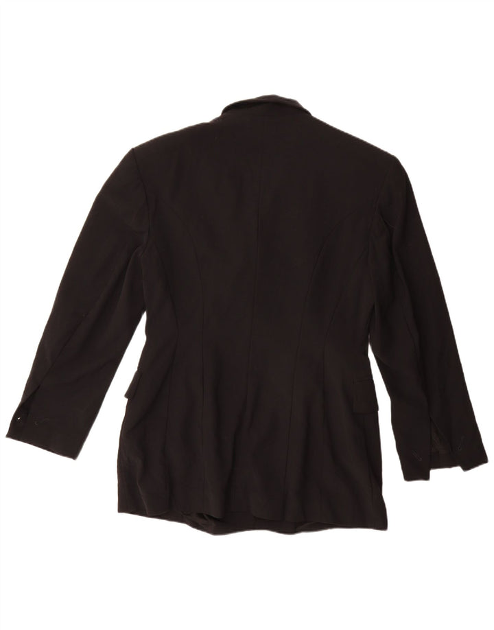 Chaqueta Americana Joop Mujer Cruzada IT 42 Mediana Lana Virgen Negra