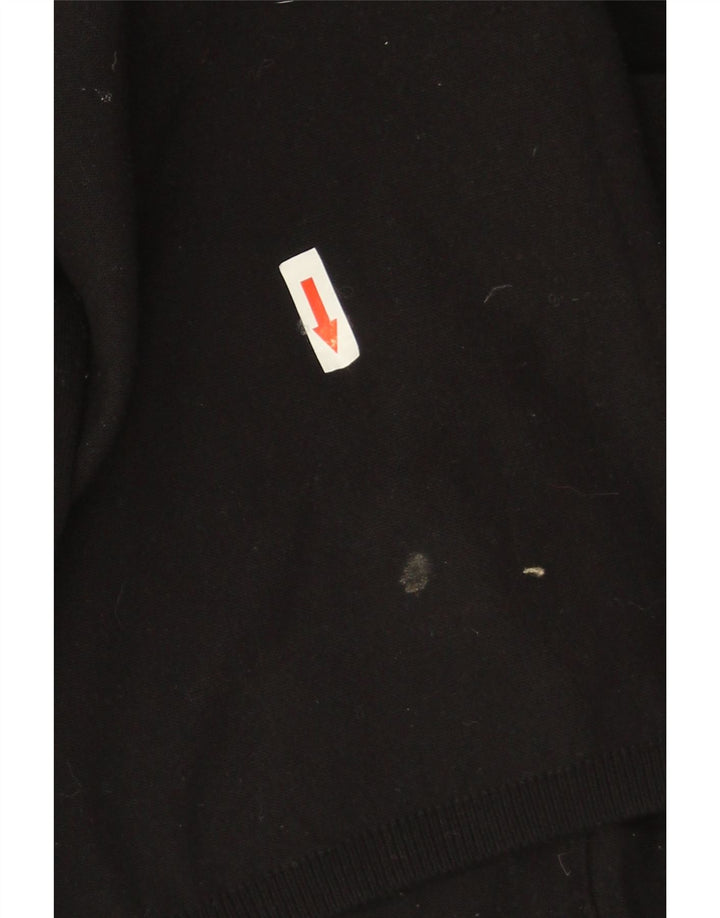 Zara Mujer Suéter Cárdigan Abierto Largo De Gran Tamaño UK 10 Small Negro