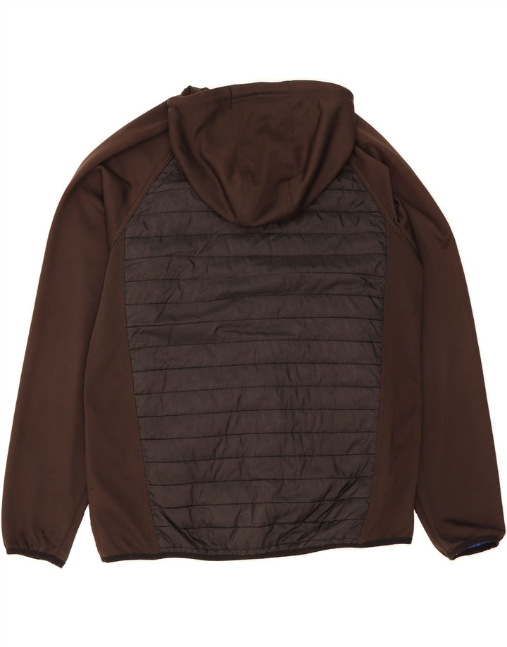 WRANGLER Mens Regular Fit Hooded Padded Jacket UK 40 Large Black Polyester Vintage Wrangler and Second-Hand Wrangler from Messina Hembry 