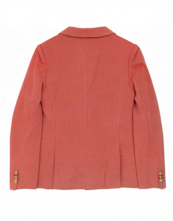 Aldo Savorani Chaqueta tipo blazer de 3 botones para mujer Reino Unido 12 Espiga rosa mediana