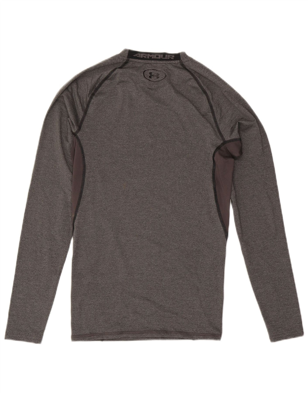Under Armour Heat Gear Top de manga larga con bloques de color gris medio para hombre