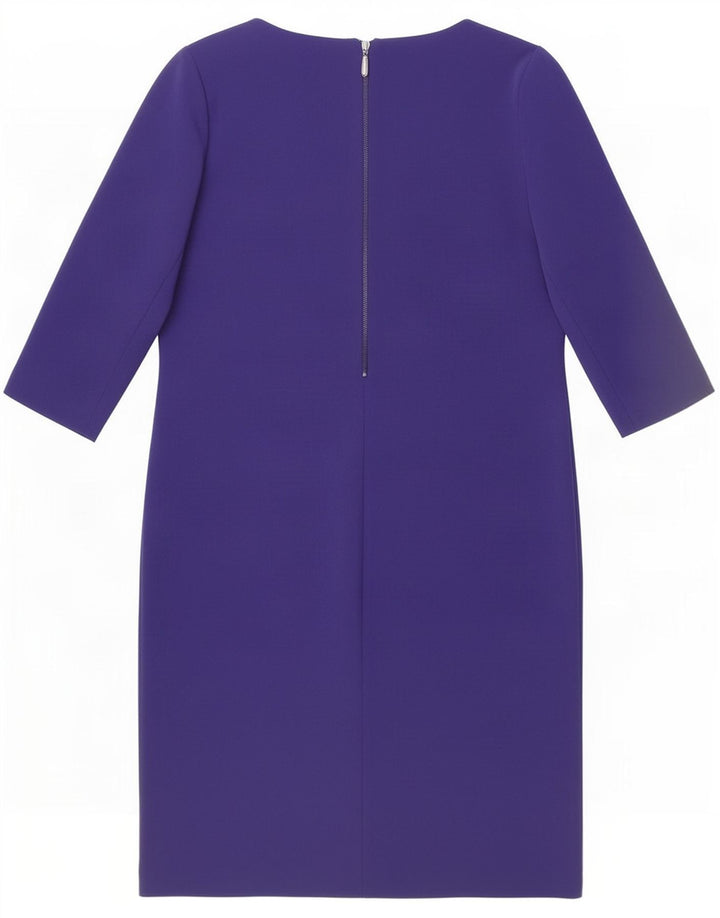 Libra Vestido recto de manga 3/4 para mujer UK 10 Small Azul marino