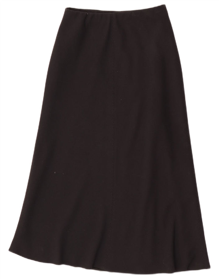 Marks & Spencer Falda larga para mujer UK 10 Small W26 Poliéster negro