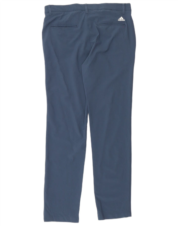 Pantalón Chino Slim Adidas Hombre W32 L32 Poliéster Azul