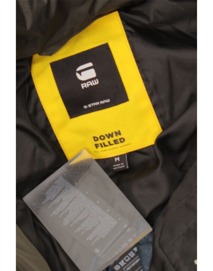 G-STAR Abrigo acolchado con capucha para mujer UK 44 Poliéster caqui medio