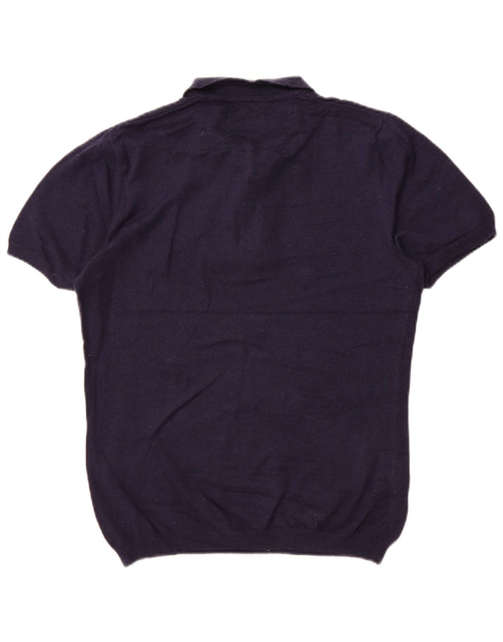 Farah Hombre Jersey De Manga Corta Con Cuello Polo Jersey Azul Marino Medio