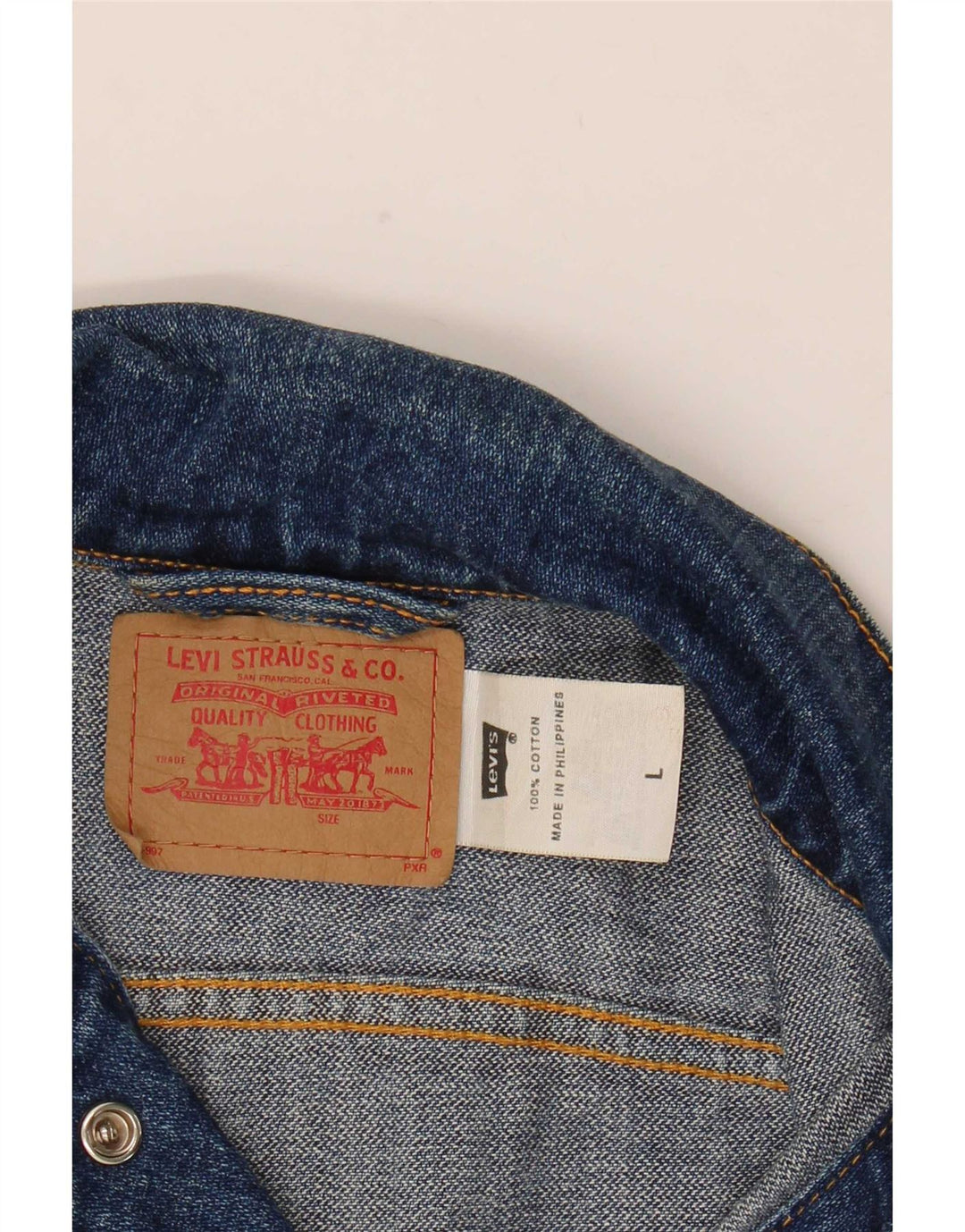 Levi's Chaqueta vaquera para niña 7-8 años Grande Azul Algodón
