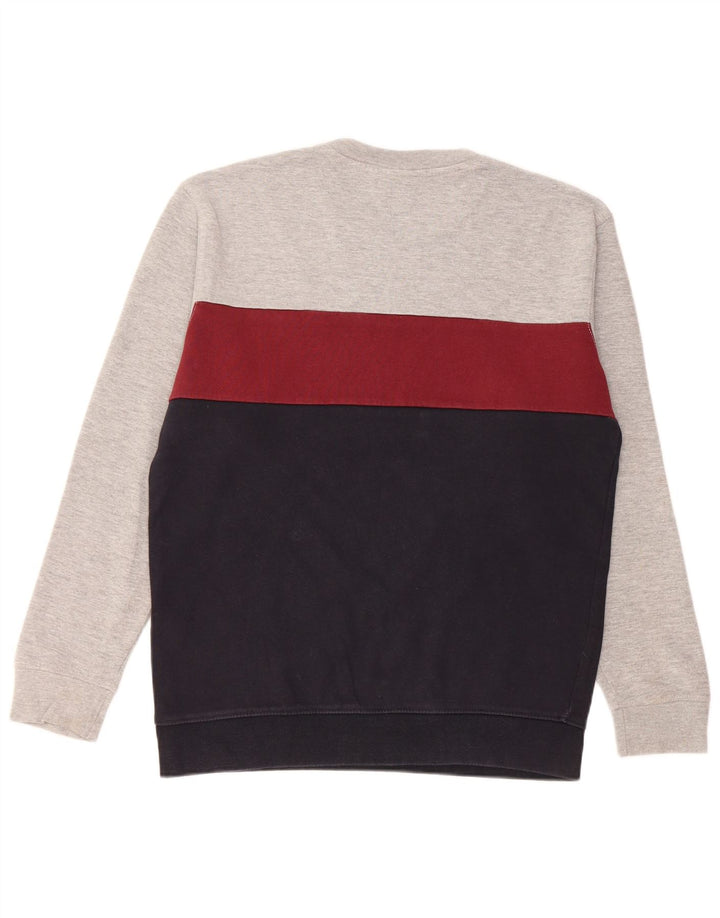 Zara Hombre Sudadera Jumper Large Multicolor Colorblock Algodón