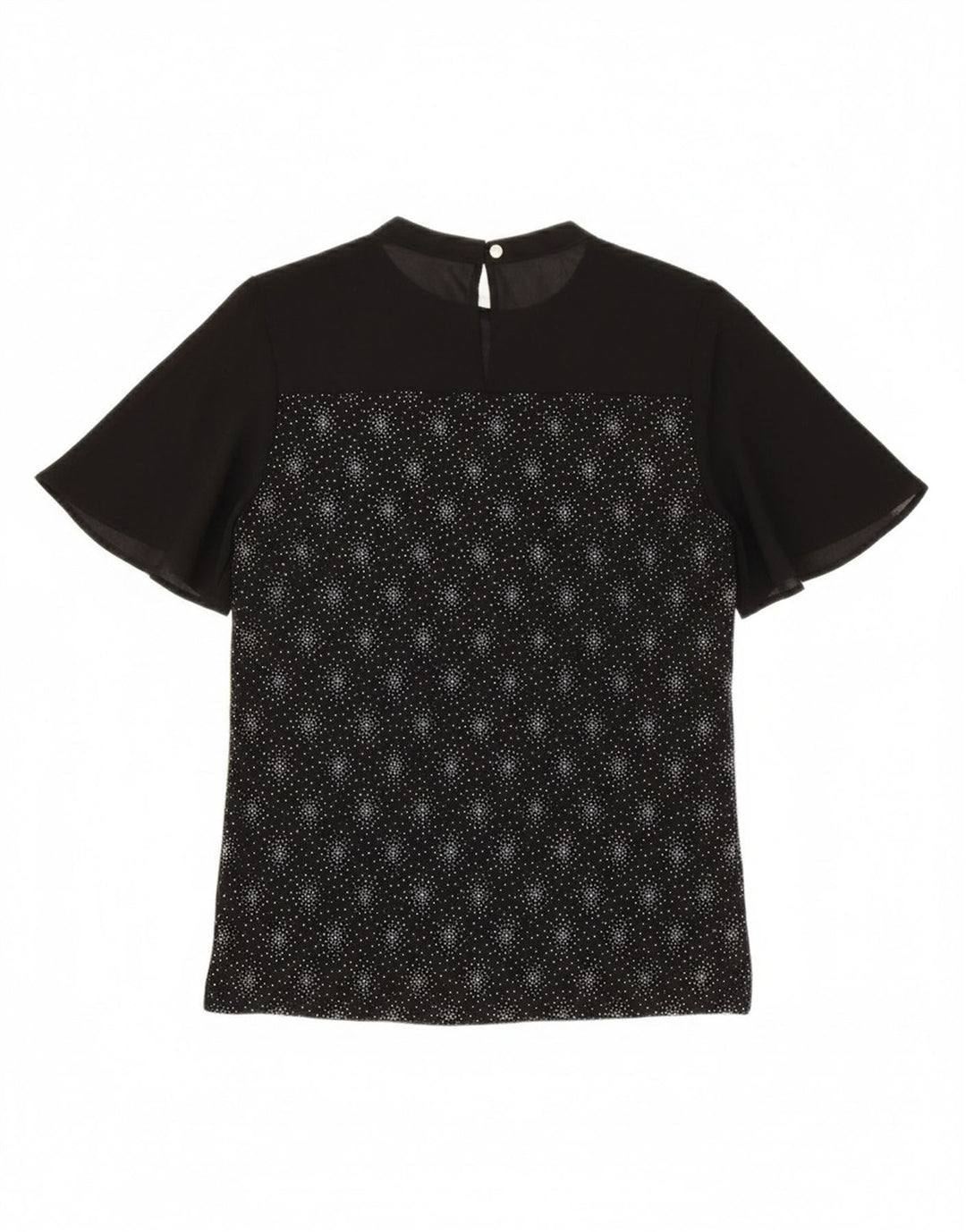 OASIS Womens Blouse Top UK 6 XS Black Spotted Polyester