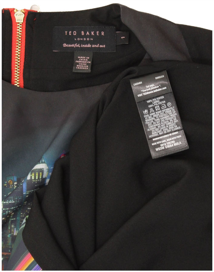 TED BAKER Vestido tubo sin mangas para mujer Talla 1 XS Poliéster a rayas negras