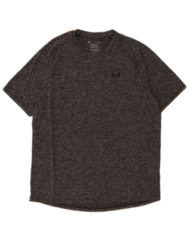 Under Armour - Camiseta para hombre, talla grande, poliéster moteado gris
