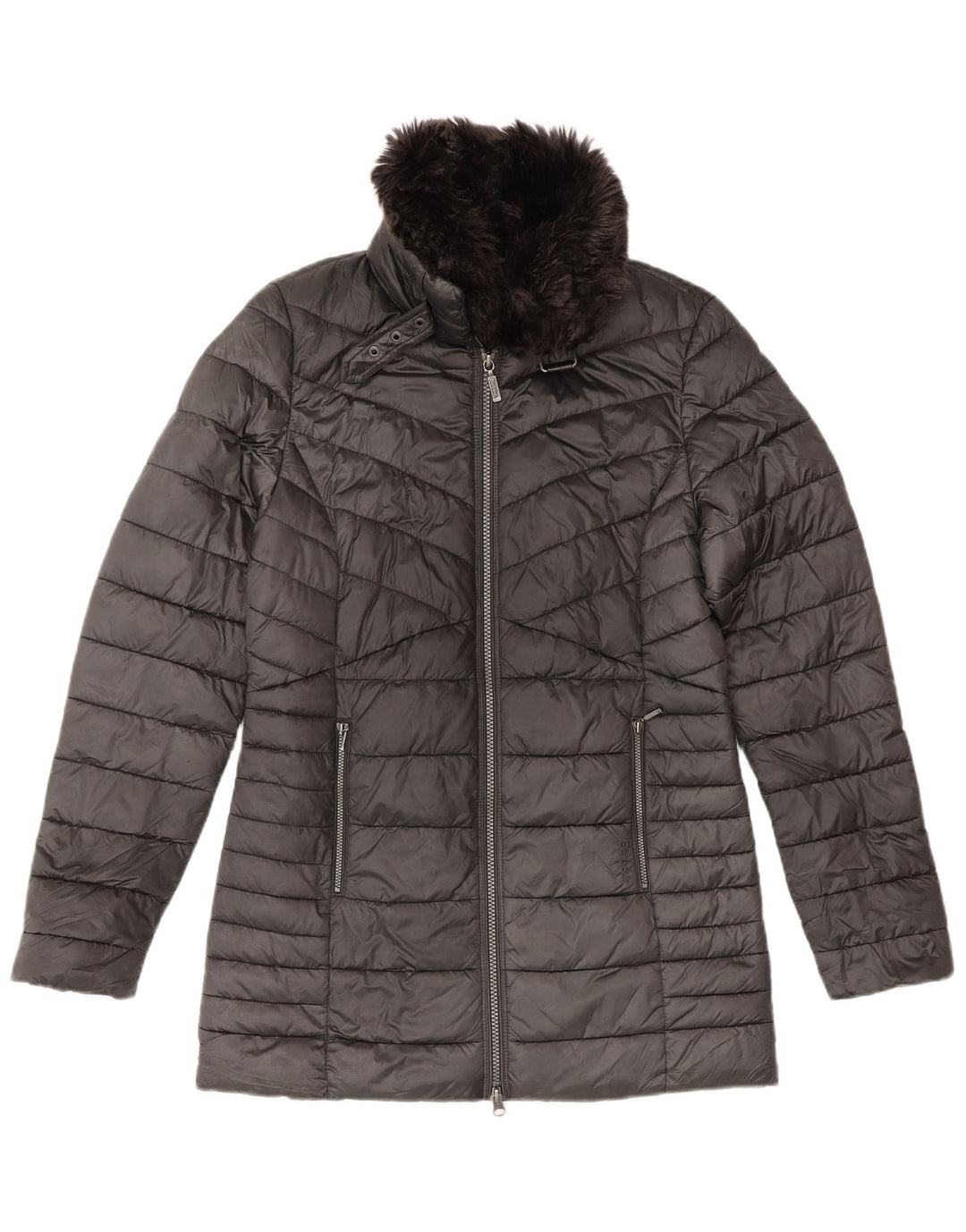 Barbour Chaqueta Acolchada De Tartán Para Mujer Reino Unido 8 Pequeño Negro Sintético Invierno