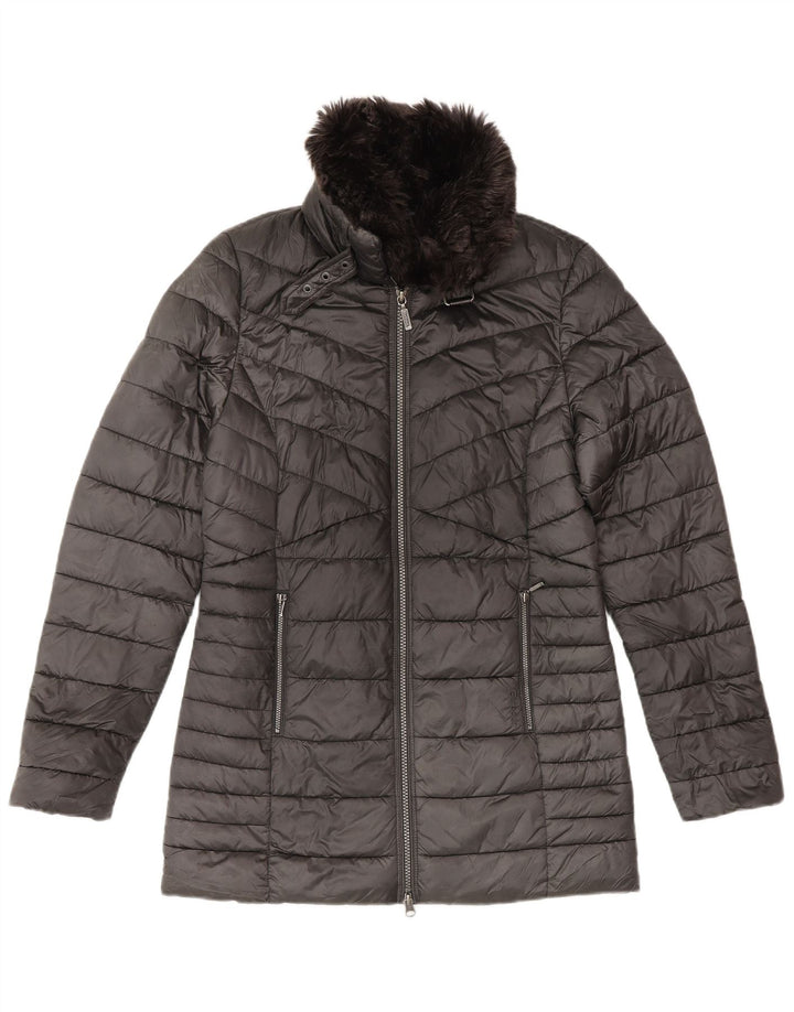 Barbour Chaqueta Acolchada De Tartán Para Mujer Reino Unido 8 Pequeño Negro Sintético Invierno
