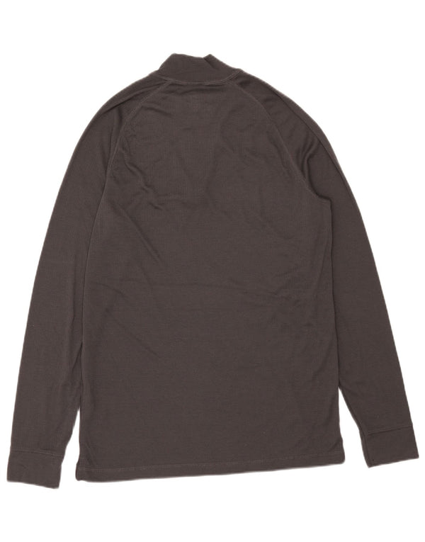 Mountain Warehouse Jersey de chándal con cuello y cremallera para hombre, talla grande, gris