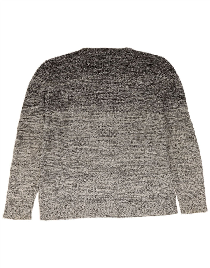 Jack & Jones Jersey con cuello redondo para hombre, talla grande, gris