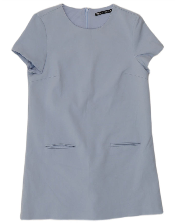 Zara Mujer Mono Corto UK 42 Poliéster Azul Medio