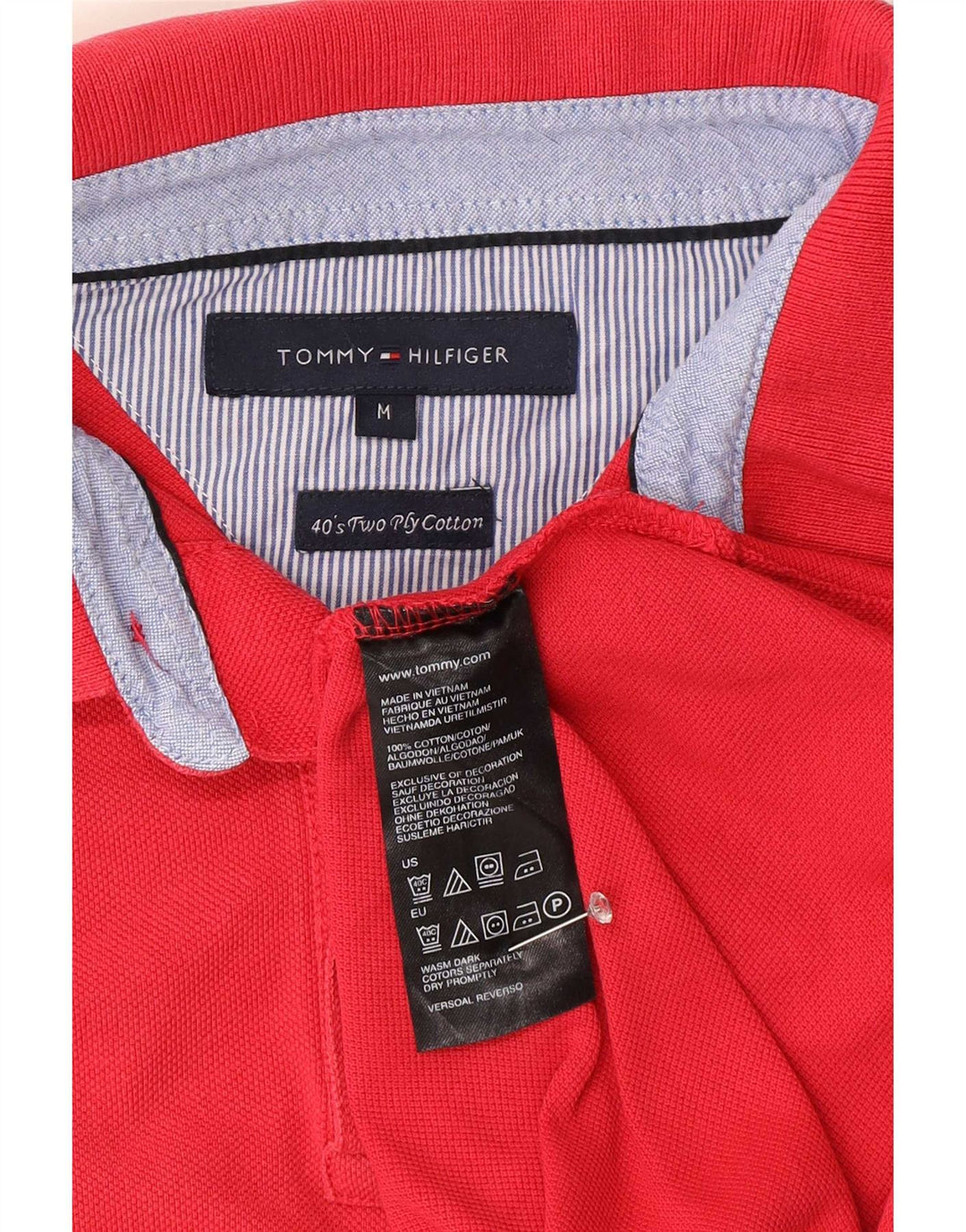 Polo Tommy Hilfiger Hombre Algodón Rosa Medio