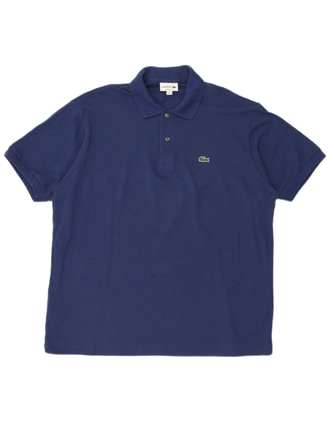LACOSTE Polo de ajuste clásico para hombre talla 7 2XL algodón azul