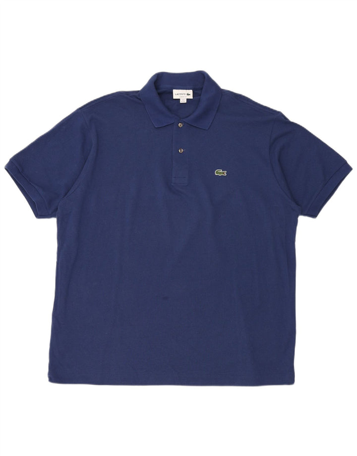 LACOSTE Polo de ajuste clásico para hombre talla 7 2XL algodón azul