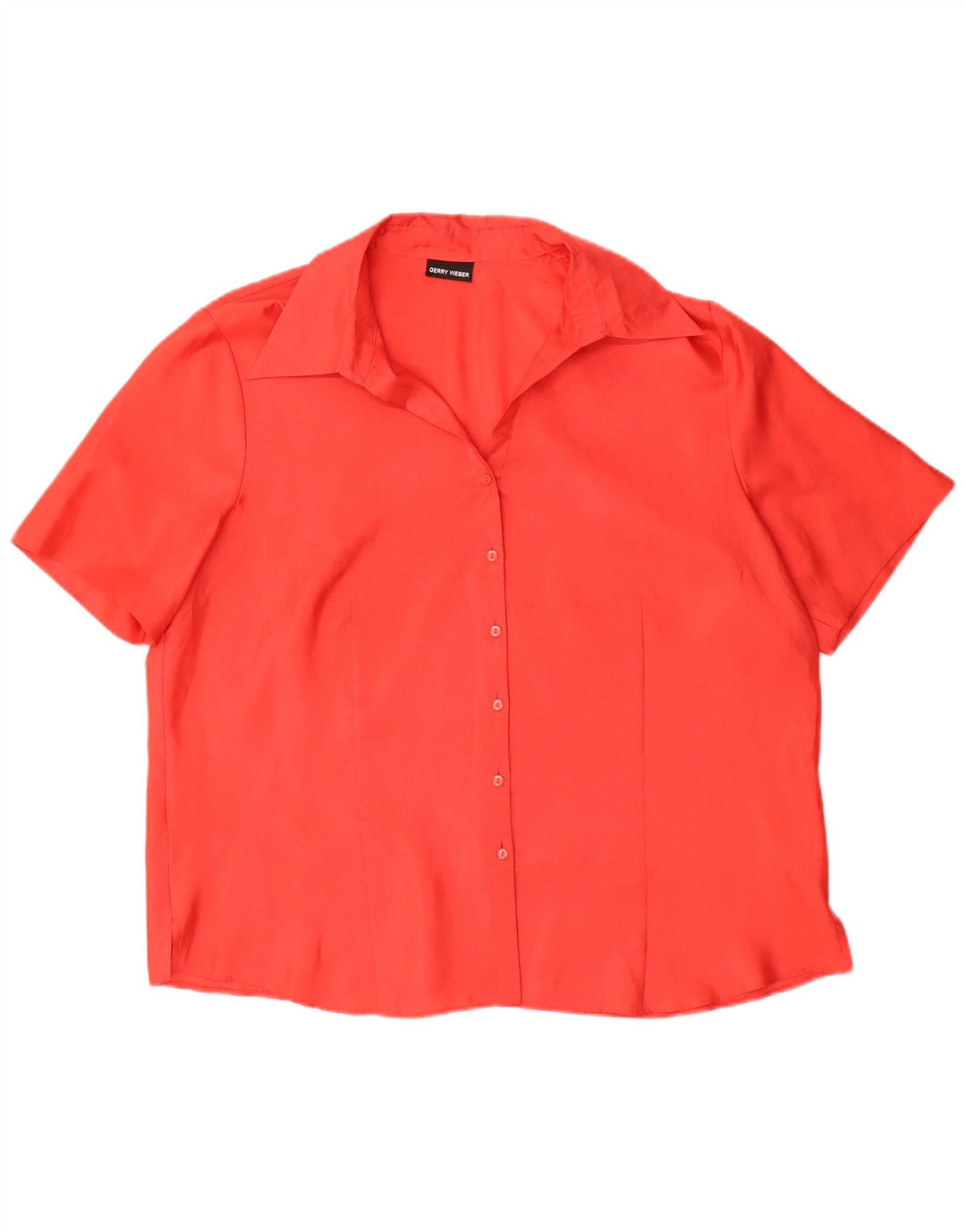 Gerry Weber Blusa de manga corta para mujer UK 20 2XL Poliéster rojo