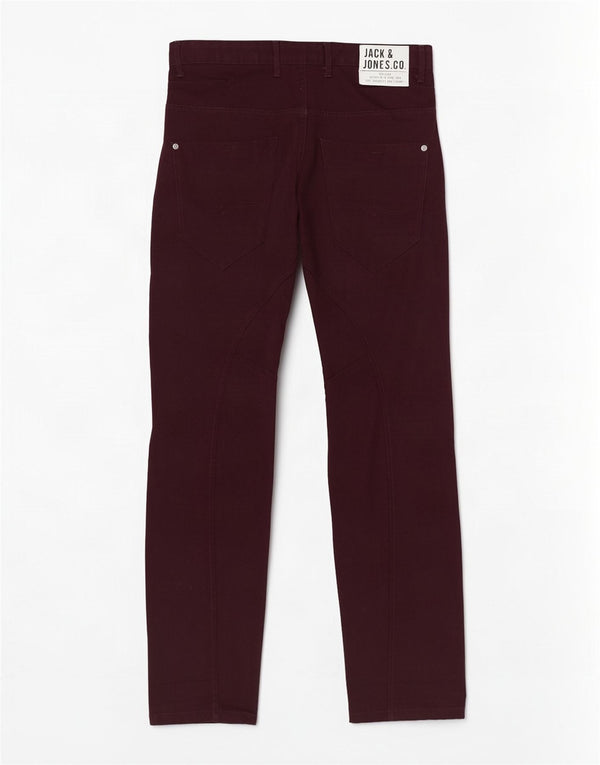 Jack & Jones Mens Banana Slim Pantalones Casuales W34 L33 Borgoña
