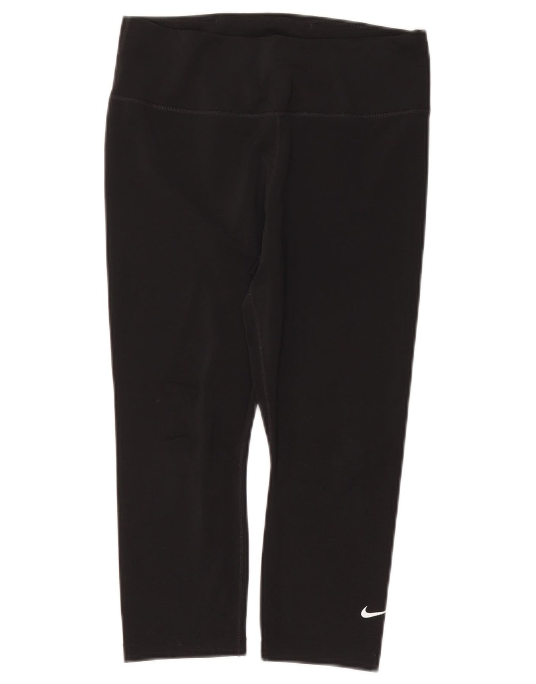 NIKE Leggings Capri Dri Fit para Mujer UK 12 Mediano Negro Poliéster