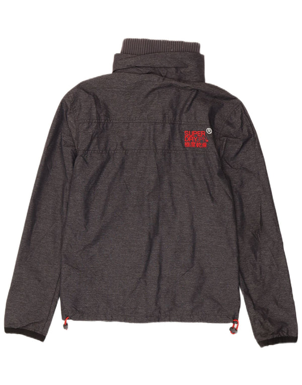 Superdry Chaqueta impermeable gráfica para hombre UK 36 Small Grey Nylon