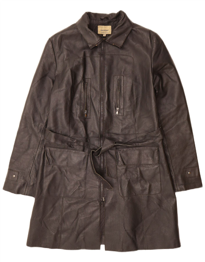 CONBIPEL Abrigo de cuero para mujer IT 48 XL Cuero negro