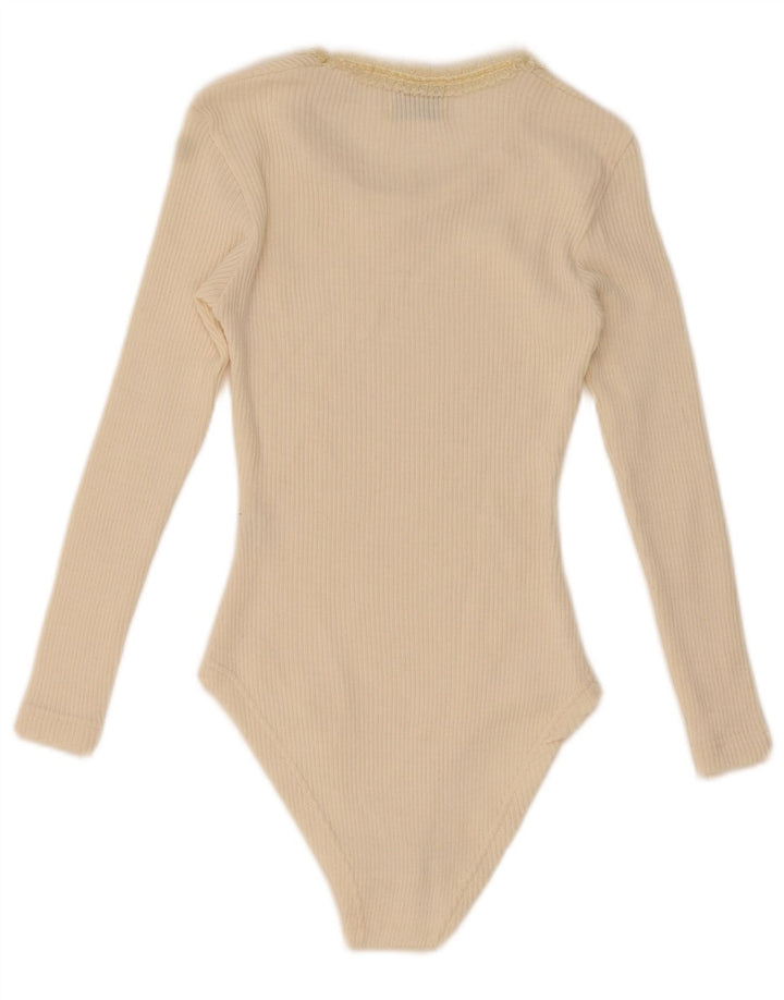 Compagnie Body de manga larga para mujer UK 40 Medium Off White